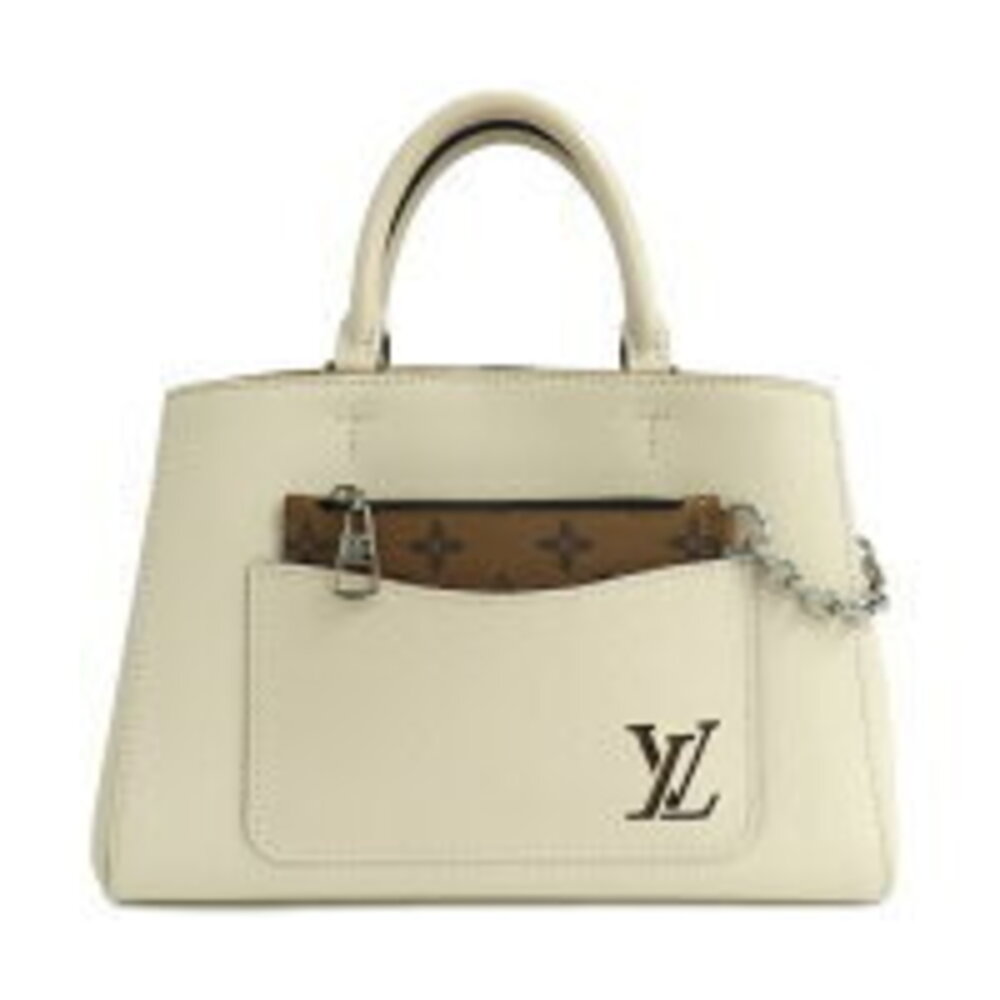 Louis Vuitton Marelle Tote Quartz Shoulder Bag Handbag Epi Off White Ivory